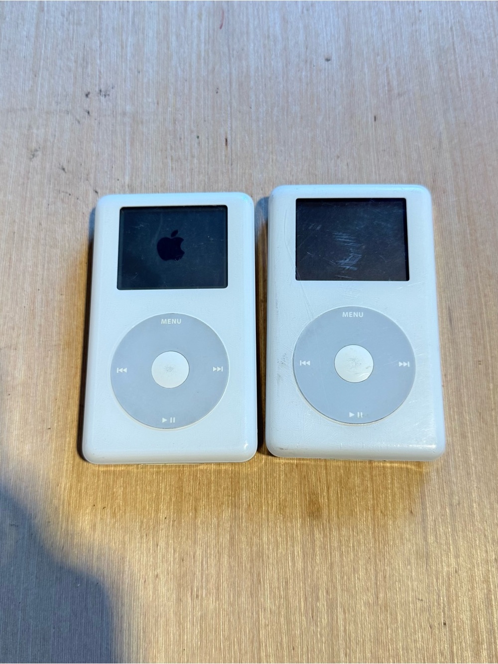 2-Apple iPod Model-A1059/1099 20GB-BROKEN White For Parts/Repair/Only Read Info!